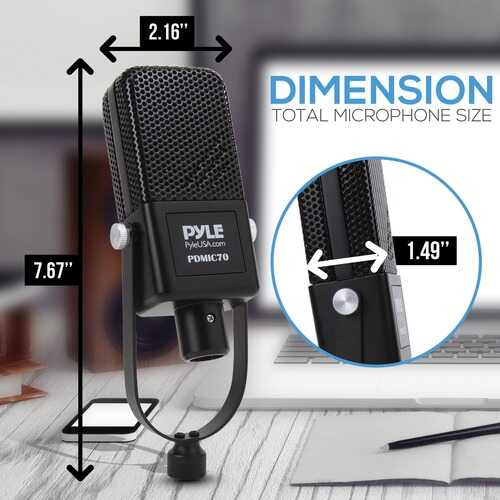 Pyle PDMIC70 Desktop Large-Diaphragm Condenser Microphone Kit