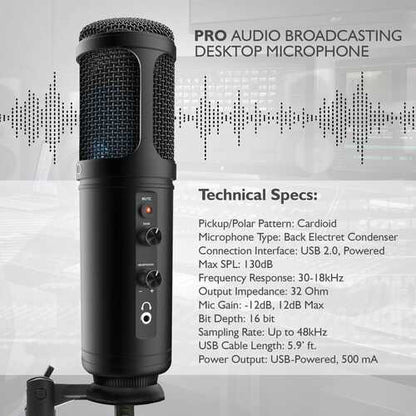 Pyle PDMIUSB50 Universal USB Computer Microphone