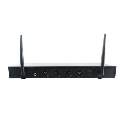 Pyle PDWM4560 UHF Quad-Channel Fixed-Frequency Wireless Microphone System