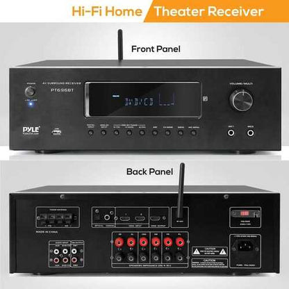 Pyle PT696BT 5.2-Channel 1,000-Watt Bluetooth Home Theater Receiver