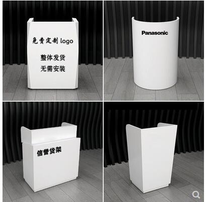 Painted curved small bar welcome reception counter clothing store cashier counter hotel sales office shopping guide information