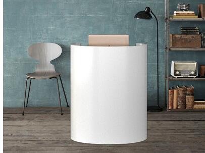 Painted curved small bar welcome reception counter clothing store cashier counter hotel sales office shopping guide information