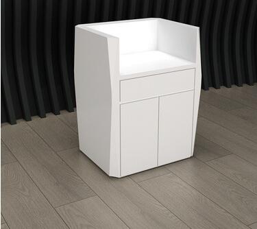 Painted curved small bar welcome reception counter clothing store cashier counter hotel sales office shopping guide information