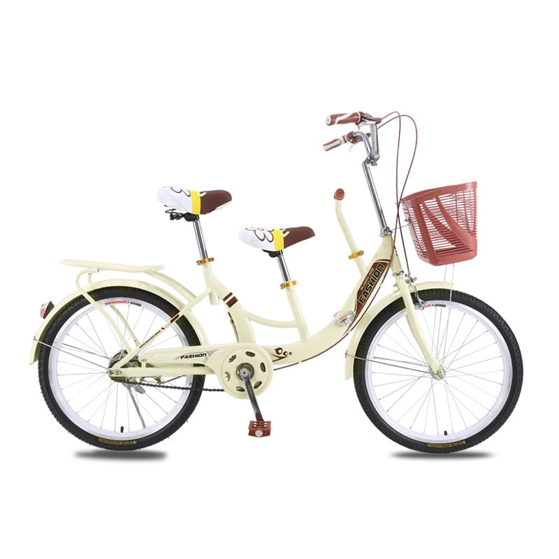 Parent-child Bicycle Light Double Ride Mother-child Three-person Recreation with Children Baby Play Sightseeing Bicycle