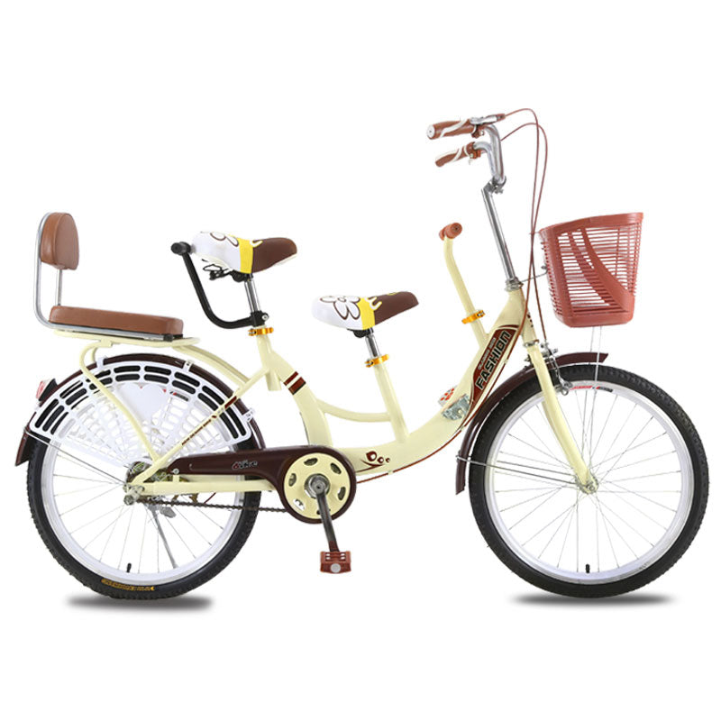 Parent-child Bicycle Light Double Ride Mother-child Three-person Recreation with Children Baby Play Sightseeing Bicycle