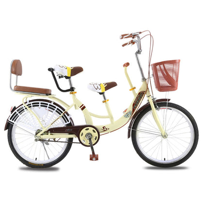 Parent-child Bicycle Light Double Ride Mother-child Three-person Recreation with Children Baby Play Sightseeing Bicycle