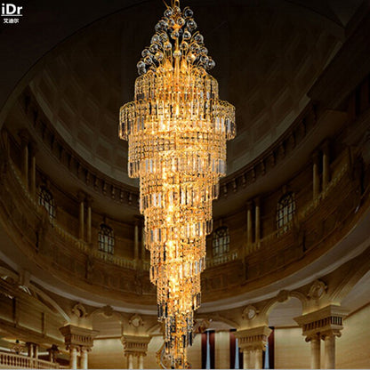 Penthouse floor living room crystal headlights villa stairs House floor long lights Crystal Light Chandeliers Lmy-021