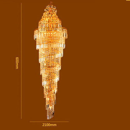 Penthouse floor living room crystal headlights villa stairs House floor long lights Crystal Light Chandeliers Lmy-021