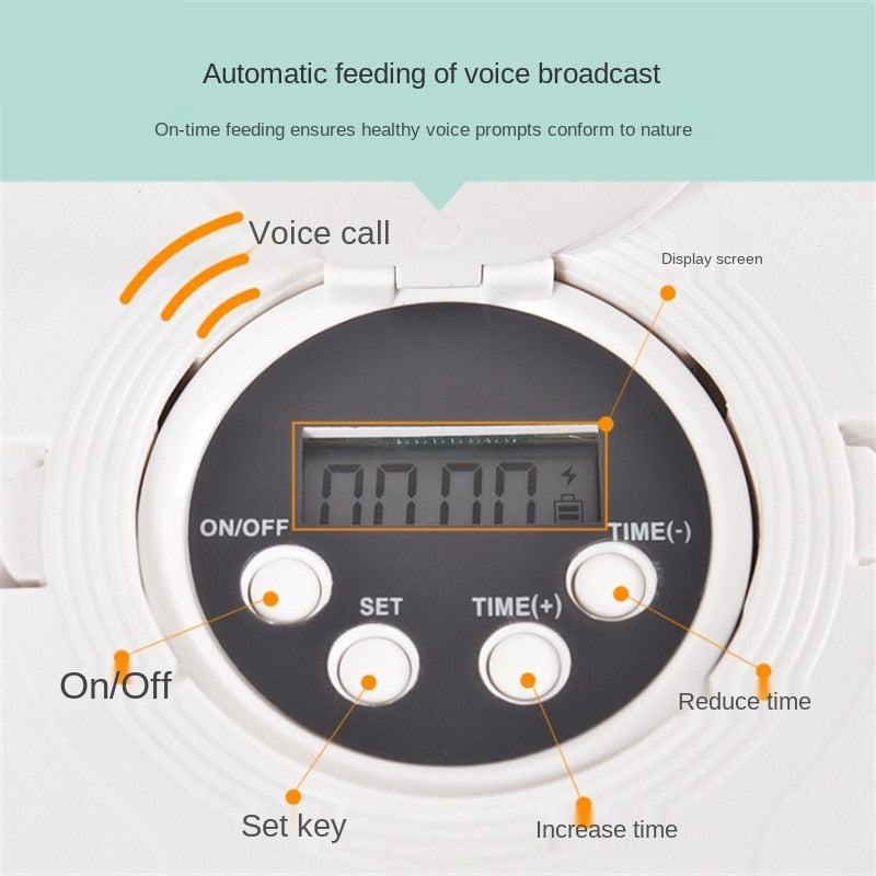 Pet Dog Intelligent Timing Feeder Six Grid Dog/Cat Automatic Timing Quantitative Feeder Pet Feeder