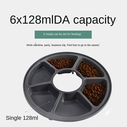 Pet Dog Intelligent Timing Feeder Six Grid Dog/Cat Automatic Timing Quantitative Feeder Pet Feeder