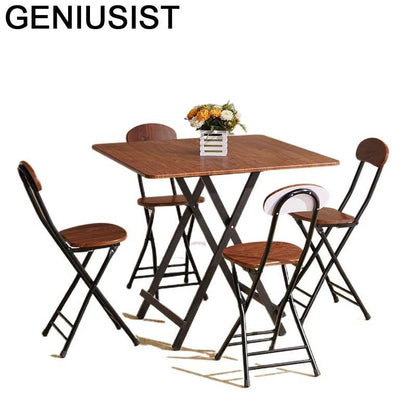 Picnic Redonda Children Ouro Eating Dinning Bureau Folding Desk De Jantar Kitchen Furniture Mesa Plegable Dining Room Table
