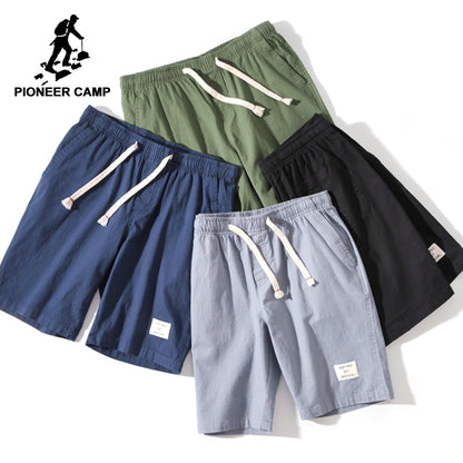 Pioneer Camp shorts men beach summer solid casual brand clothing elastic black blue pioner cotton shorts male  ADK803145