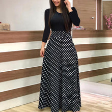 Load image into Gallery viewer, Plus Size 2019 Fashion Women dress Long Sleeve Printed patchwork Elegant Vintage Maxi Dress Ladies summer Casual vestido floral
