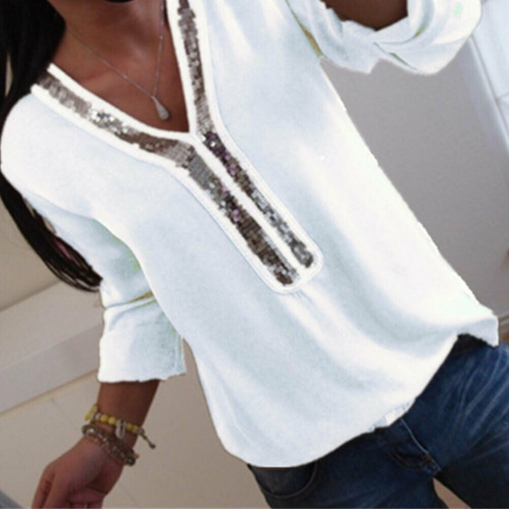 Plus Size Women Boho Shirt V-Neck Summer Casual Loose Tops Blouse Summer Casual Shirt Tops