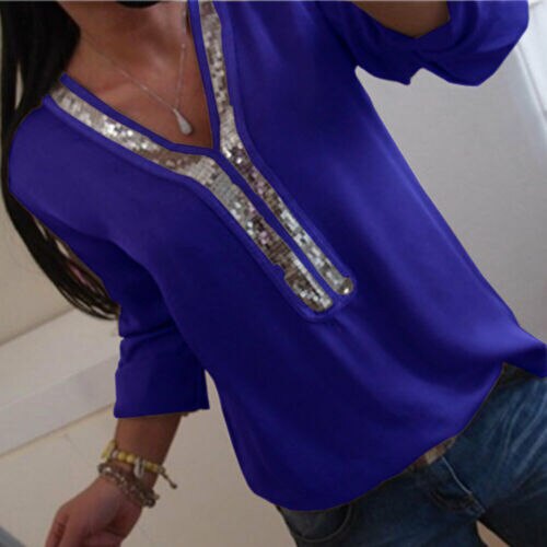 Plus Size Women Boho Shirt V-Neck Summer Casual Loose Tops Blouse Summer Casual Shirt Tops