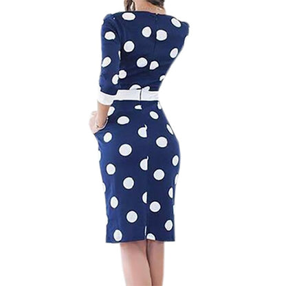 Polka Dot Dress Women 2019 Summer Casual Bodycon Sexy Party Dresses Elegant Midi Club Dress Plus Size bodycon Office Dress GV809