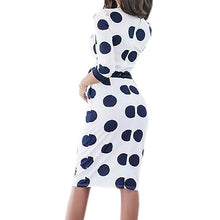 Load image into Gallery viewer, Polka Dot Dress Women 2019 Summer Casual Bodycon Sexy Party Dresses Elegant Midi Club Dress Plus Size bodycon Office Dress GV809
