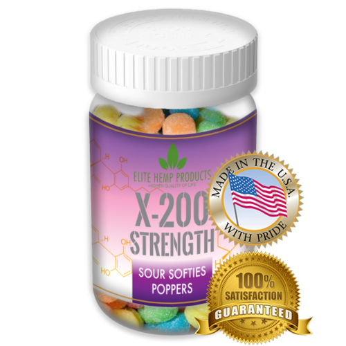 x200 Strength Elite Gummies Hemp Infused Poppers Gummies