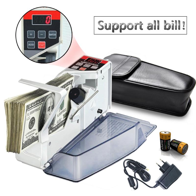 Portable Counting Machine EU-V40 Financial Equipment CountersMini Handy Money Counter for most Currency Note Bill Cash