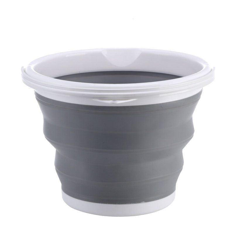 Portable Folding Bucket Silicone Plastic Children Outdoor Car Wash Fishing Travel Home Multifunctional Pen Water Household