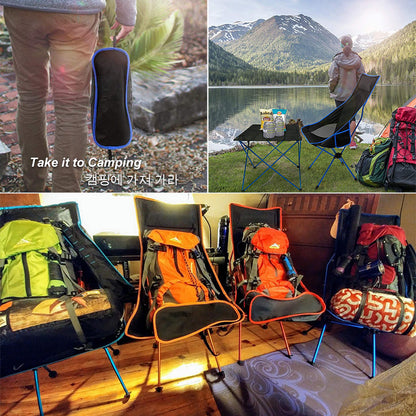 Portable Folding Chair Outdoor Camping Travel Fishing Chair 150kg MaxLoad BBQ Home Office Seat Moon Chair стул для кемпинга 캠핑의자