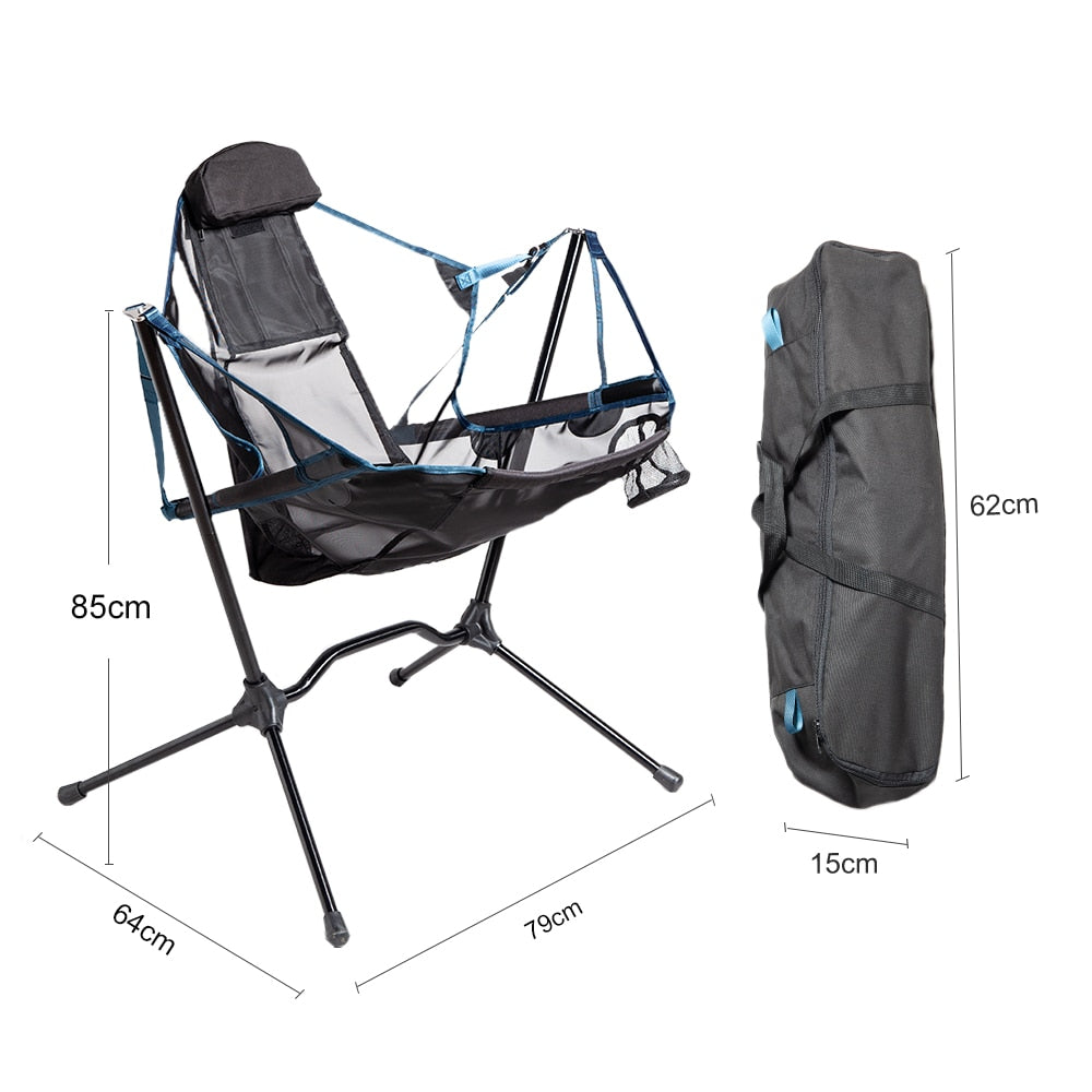 Portable Heavy Duty Outdoor Folding Camping swings chairs Aluminum Alloy luxury Camping Chair Backrest Folding