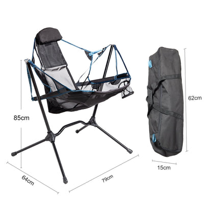 Portable Heavy Duty Outdoor Folding Camping swings chairs Aluminum Alloy luxury Camping Chair Backrest Folding