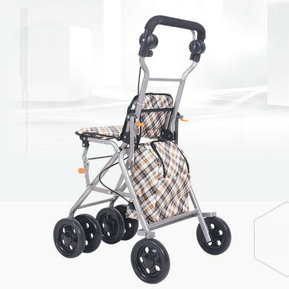 Portable Lightweight 4KG Elderly Shopping Carts Folding Wagon, Seniors Wheelchair Roller Walker