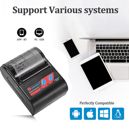 Portable Mini Bluetooth Printer Wireless Thermal Receipt Ticket Printer For Mobile Phone 58mm Bill Machine For Store