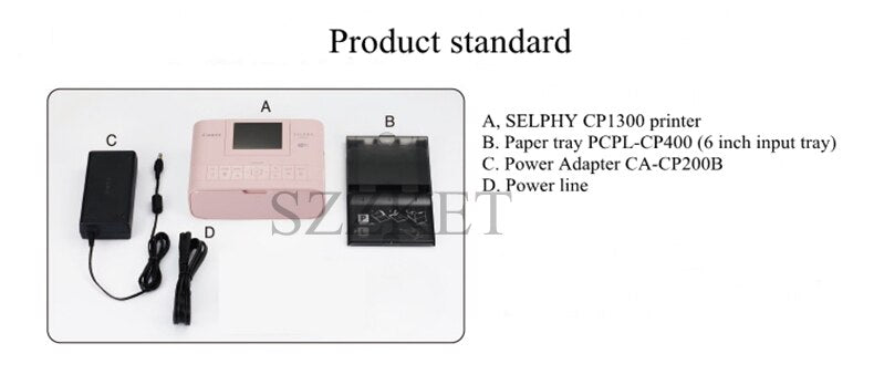 Canon Portable Photo Printer CP1200 Home Color Mobile Photo Printer Mini for Canon Color photo printing machine CP1300