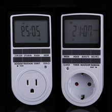 將圖片載入圖庫檢視器 Portable Plug in Digital Timer 24h 7day Week Timer LCD Display Timing for Indoor Appliance Lights/TV/PC/Fans/Kitchen US/EU Plug
