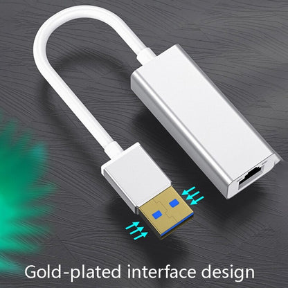 Portable USB3.0 Conversion RJ-45 Gigabit Drive-Free Aluminum Alloy Ethernet Network Card Converter for All Computers USB to RJ45 Network Connection Adapter