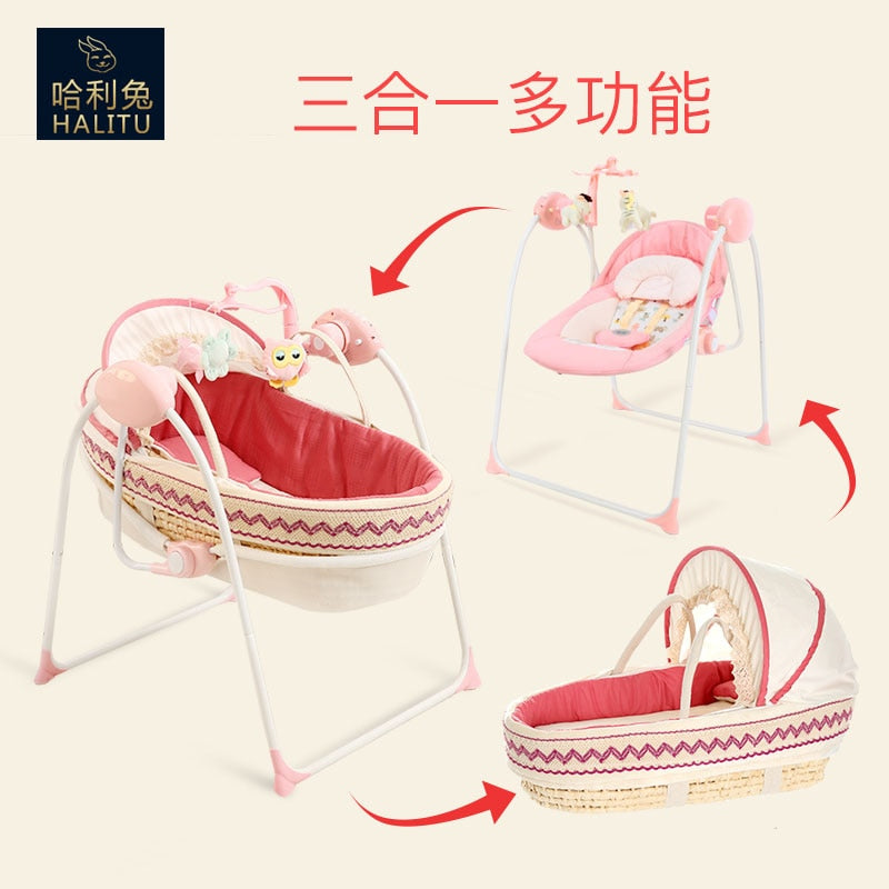 Primi Electric Cradle Baby Shaker Rocking Bed Newborn Sleeping Crib Extra One Seat Sent