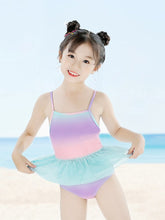 將圖片載入圖庫檢視器 Princess Swimsuit for Girls Age 4-6-10 Yrs Summer Sport Beach Swimwear Dress Pool Party Bodysuit Kids Swim Baby Bathing Suit
