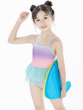 將圖片載入圖庫檢視器 Princess Swimsuit for Girls Age 4-6-10 Yrs Summer Sport Beach Swimwear Dress Pool Party Bodysuit Kids Swim Baby Bathing Suit
