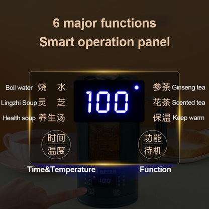 Protable Multifunction Electric Kettle Stainless Steel Health Preserving Pot with filter Glass Boiled Warm Tea Pot Hot Water cup