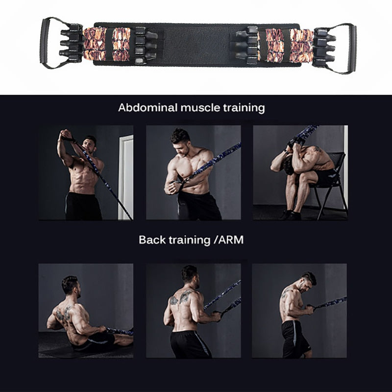 Push Up Resistance Band Bench Press Removable Chest Muscle Builder Arm Expander Home Workouts Gym Fitness Equipment DropShipping