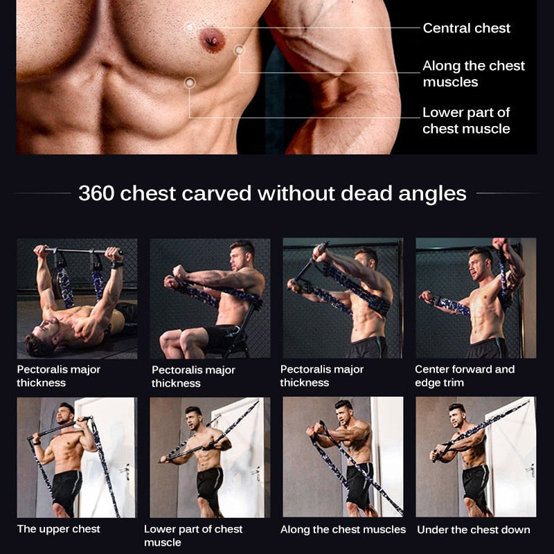 Push Up Resistance Band Bench Press Removable Chest Muscle Builder Arm Expander Home Workouts Gym Fitness Equipment DropShipping