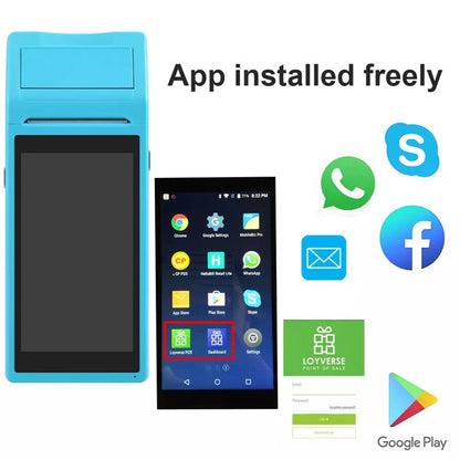 Q2 Q1 POS System. Free Support. E-Boleta Loyverse Android Pad 58mm Wireless Thermal Printer Handheld Barcode Camera Scanner 1D 2D