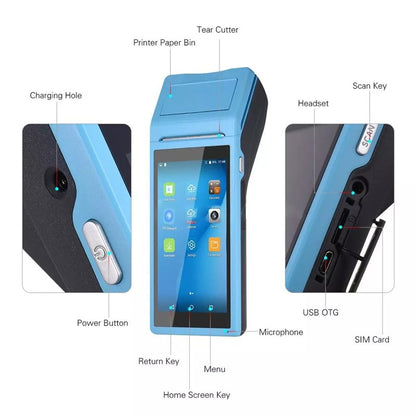 Q2 Q1 POS System. Free Support. E-Boleta Loyverse Android Pad 58mm Wireless Thermal Printer Handheld Barcode Camera Scanner 1D 2D
