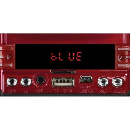 QFX BT-1956RED Ford On the Go Light and Sound Bluetooth Speaker (Red)