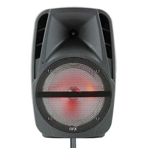 QFX PBX-61161 15-Inch Portable Party Sound System with Wireless Microphone and Stand