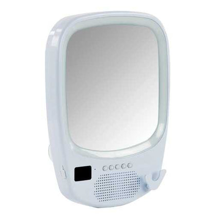 QFX R-70S Fogless Light-up Mirror and Bluetooth Splashproof Speaker with AM/FM Radio