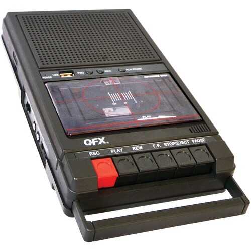 QFX RETRO-39 Retro Shoebox Cassette Tape Recorder