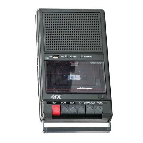 QFX RETRO-39 Retro Shoebox Cassette Tape Recorder