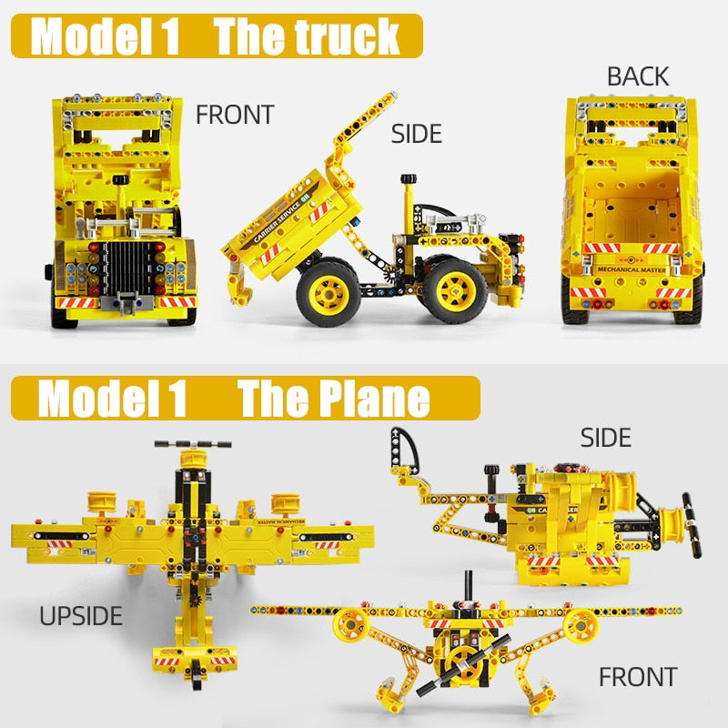 QIHUI Blocks Engineering Bulldozer Crane Technic Truck City Building Block Construction Set Vehicle Car Toy For Children Gift