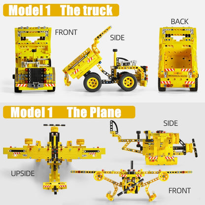 QIHUI Blocks Engineering Bulldozer Crane Technic Truck City Building Block Construction Set Vehicle Car Toy For Children Gift
