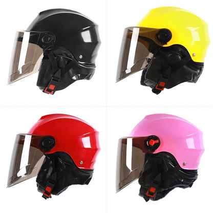 Quality Motorcycle Helmets Cycling Electric Bicycle Helmet Motocross Half Helmet Lens Visors Men Women Scooter Motorbike Helmet