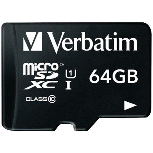 Verbatim 64GB Class 10 Microsdxc Card With Adapter (pack of 1 Ea)