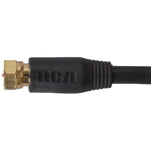 Rca Rg6 Coaxial Cable (100ft; Black) (pack of 1 Ea)